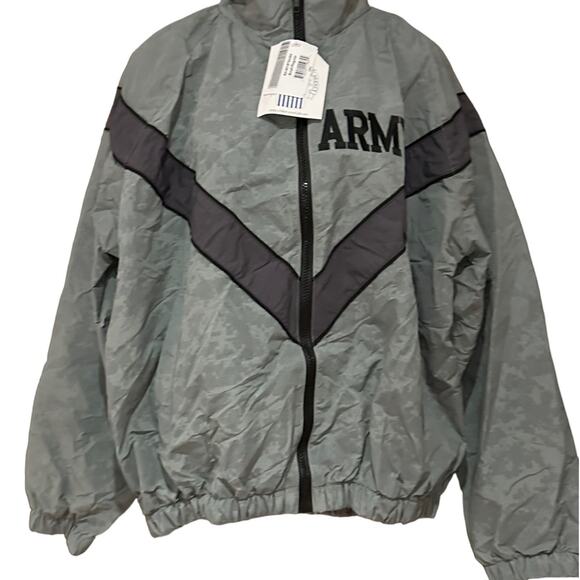Army Adult Size Small Gray Digital Camo Reflective Full Zip Jacket NWT - Picture 3 of 7